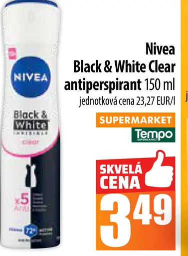 Nivea Black & White Clear antiperspirant