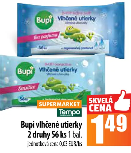 Bupi vlhčené utierky