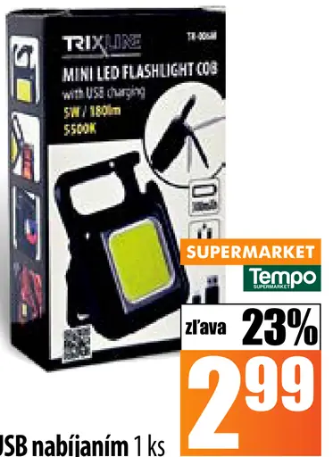Mini LED svietidlo s USB nabíjaním