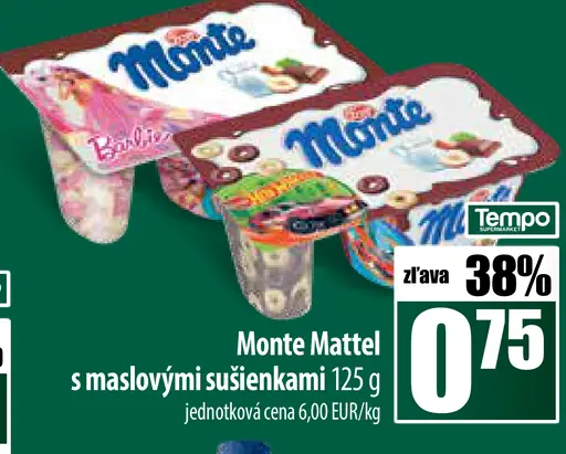 Monte Mattel s maslovými sušienkami