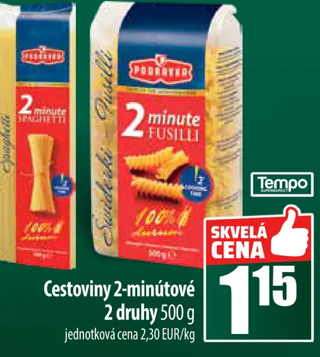 Cestoviny 2-minútové