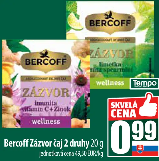 Bercoff Zázvor Extra silný čaj