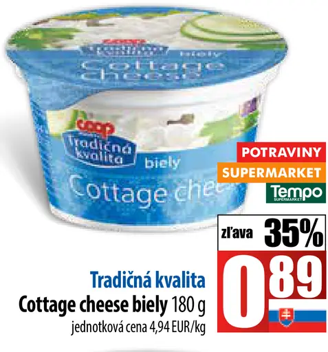 Tradícia kvality cottage cheese biely