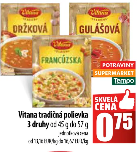 Vitana tradičná instantná polievka