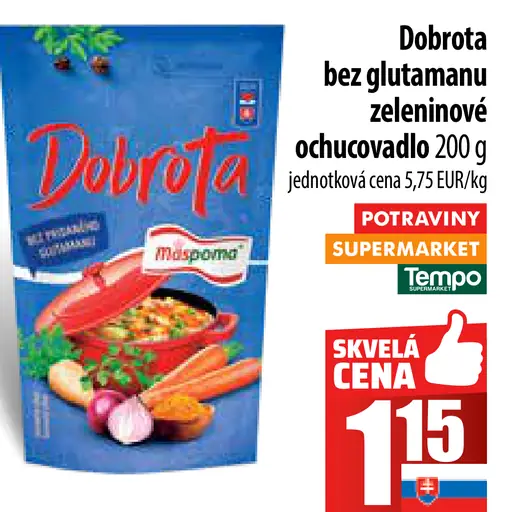 Dobrota bez glutamanu zeleninové ochucovadlo