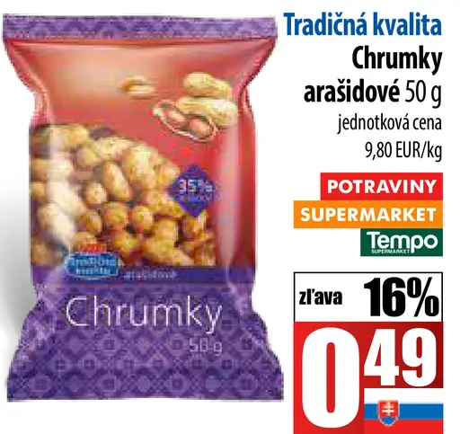 Tradičná kvalita Chrumky arašidové