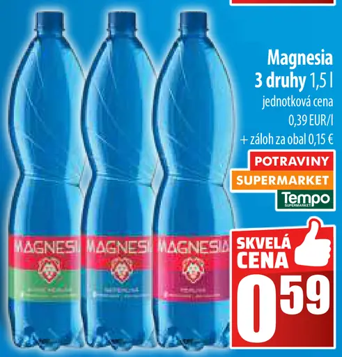 Magnesia jemná voda