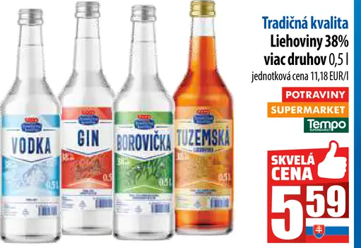 Tradičná kvalita Liehoviny 38% viac druhov