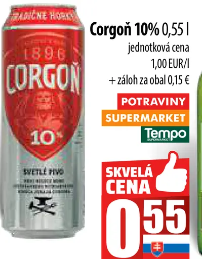 Corgoň 10% plechovka