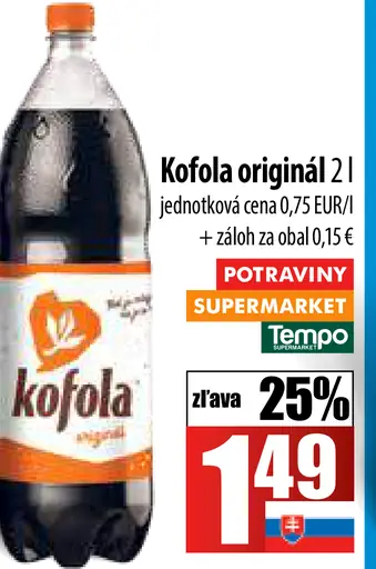 Kofola originál plechovka
