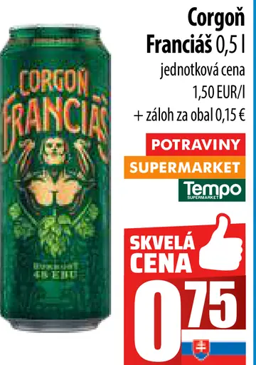 Corgoň Franciáč plechovka
