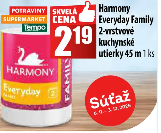 Harmony EveryDay Family kuchynské utierky 2 vrstvy