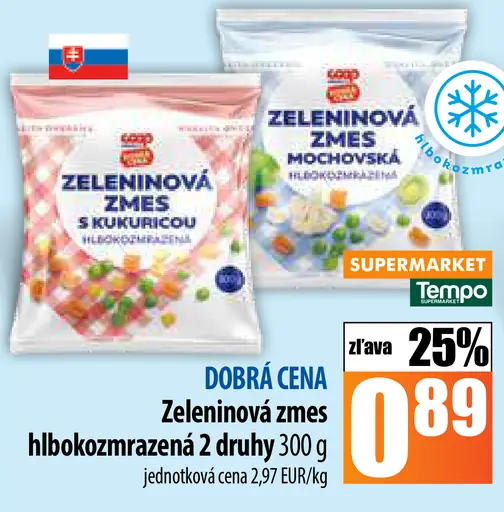 Dobrá Cena Zeleninová zmes hlbokozmrazená