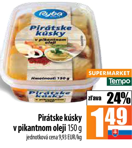 Ryba Pirát ske kúsky v pikantnom oleji