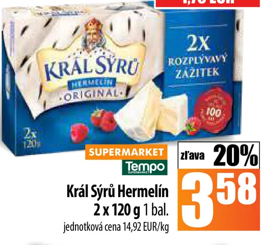 Král Sýrů Hermelín originál