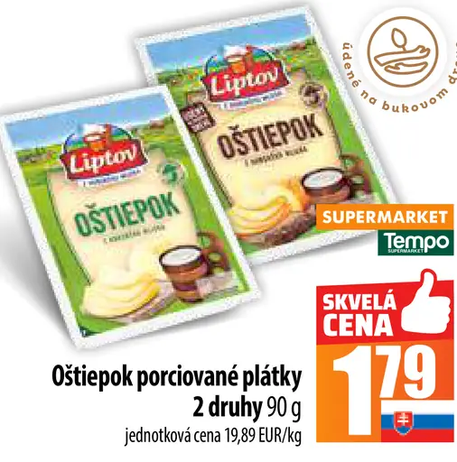 Oštiepok porciované plátky