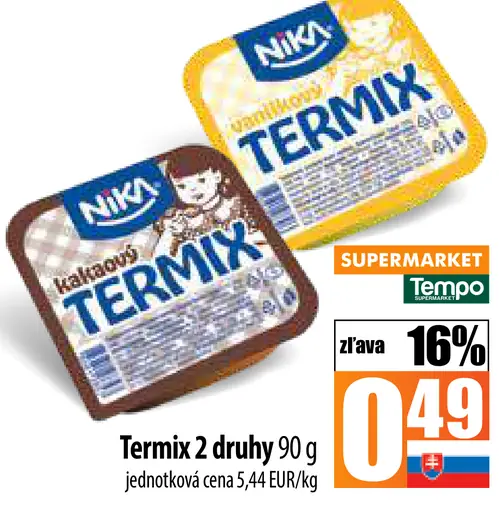 Termix vanilka a čokoláda