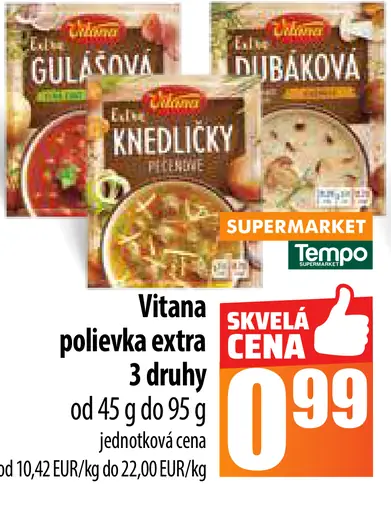 Vitana polievka instantná 3 druhy