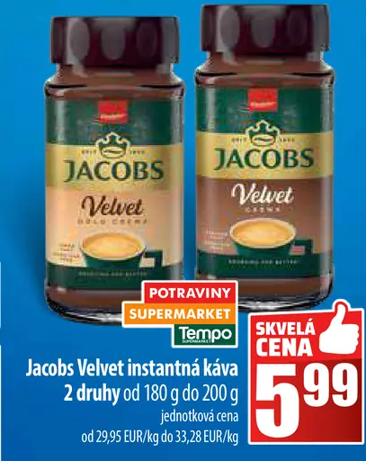 Jacobs Velvet instantná káva