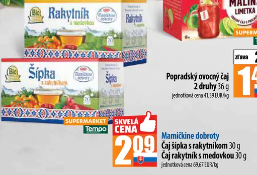 Popradský Šípky ovocný čaj s príchuťou