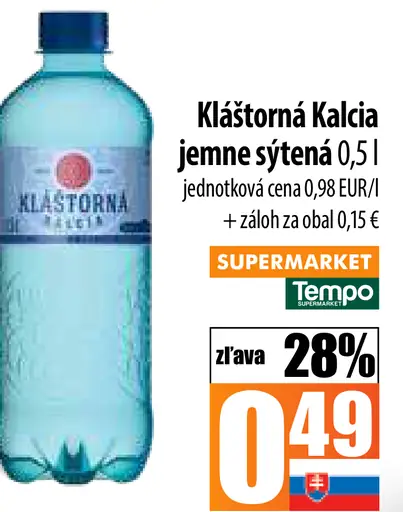 Kláštorná Kalcia Jemne sýtená