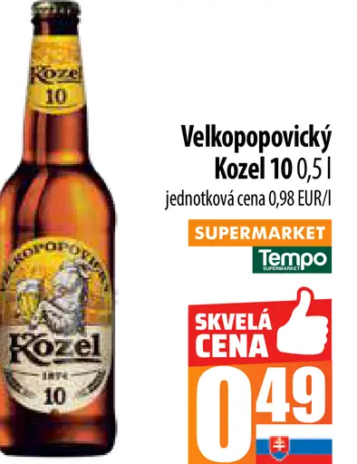 Velkopopovický Kozel plechovka