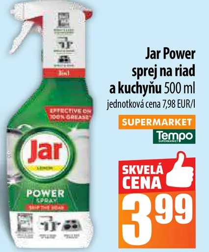 Jar Power sprej na riad a kuchyňu