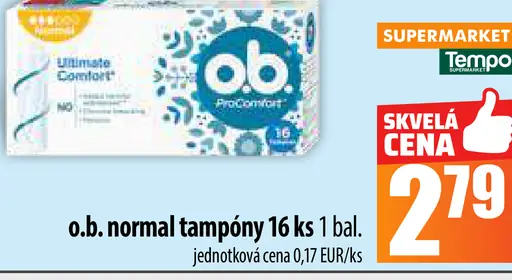 O.b. tampóny normal