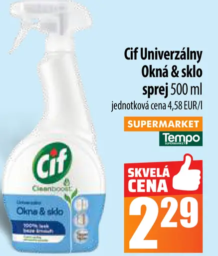 Cif Univerzálny Okna & sklo sprej
