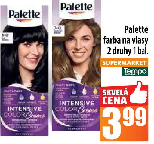 Palette Farba na vlasy