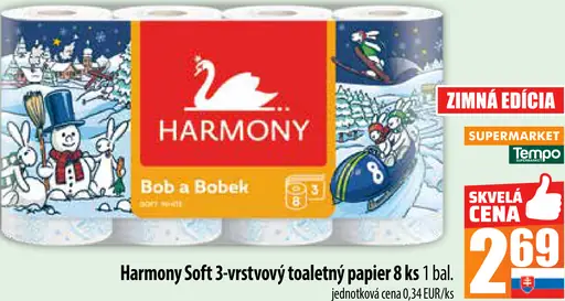 Harmony Soft 3-vrstvový toaletný papier