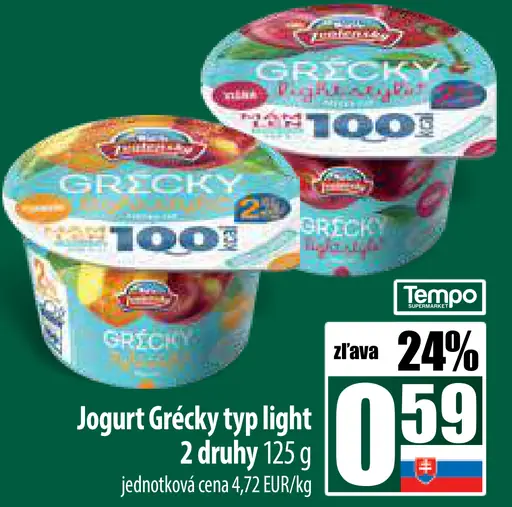 Jogurt Grécky typ light