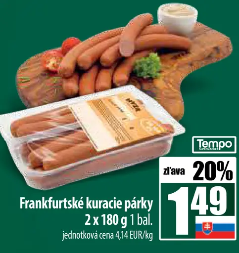 Frankfurtské kuracie párky