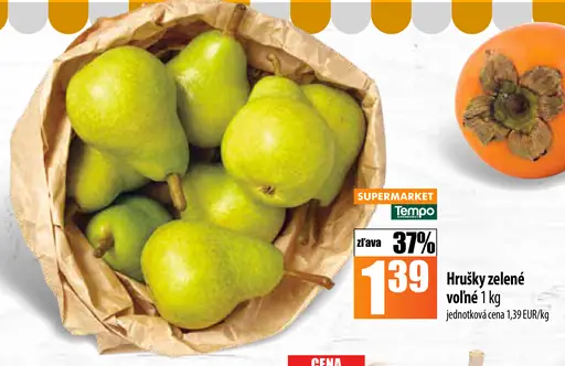 Hrušky zelené voľne