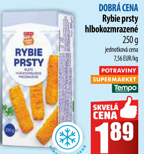 Rybí prsty hlbokozmrazené
