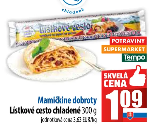 Lístkové cesto chladené