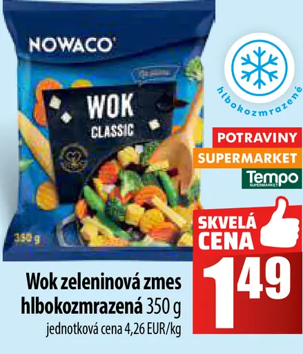 Wok zeleninová zmes hlbokozmrazená