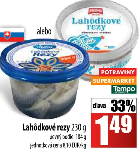 Lahôdkové rezy