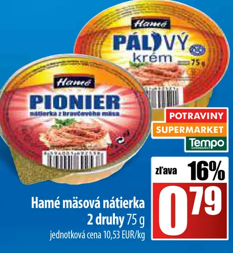 Hamé mäsová nátierka