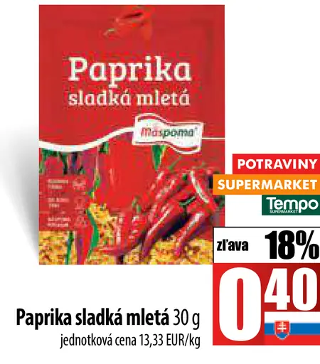 Mäspoma Žitavská paprika sladká mletá