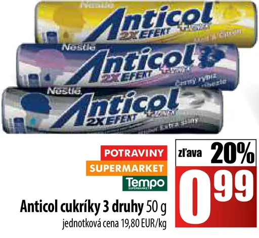 Anticol Anticol cukríky