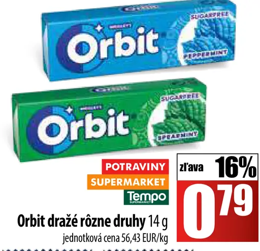 Orbit dražé
