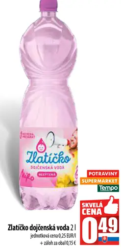 Zlatíčko dojčenská voda