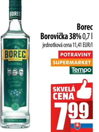 Borec borovička 38 %