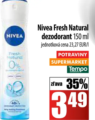 Nivea Fresh Natural sprej dezodorant