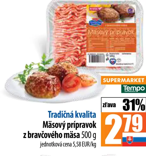 Tradičná kvalita Mäsový pripravok z bravčového mäsa