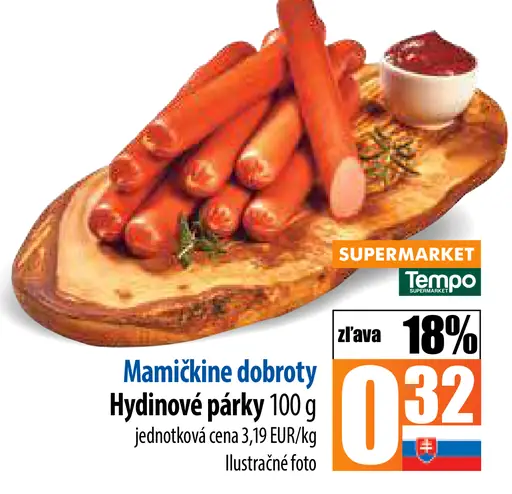 Mamičkina dobroty Hydinové párky