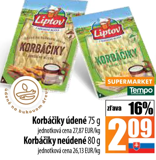 Liptov Korbáčiky údené