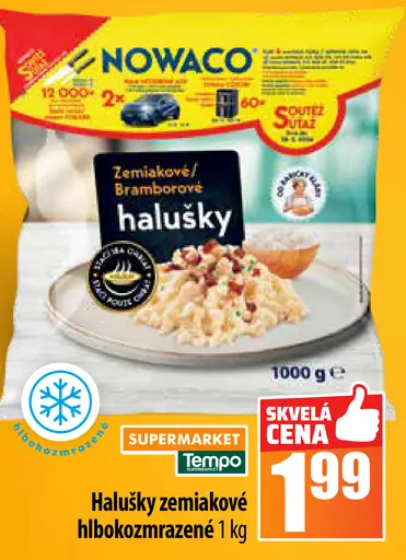 Nowaco Halušky zemiakové hlbokozmrazené