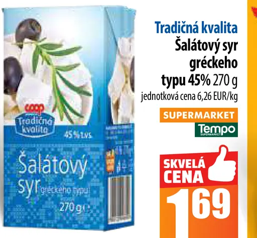 Coop Salátový syr gréckeho typu 45%